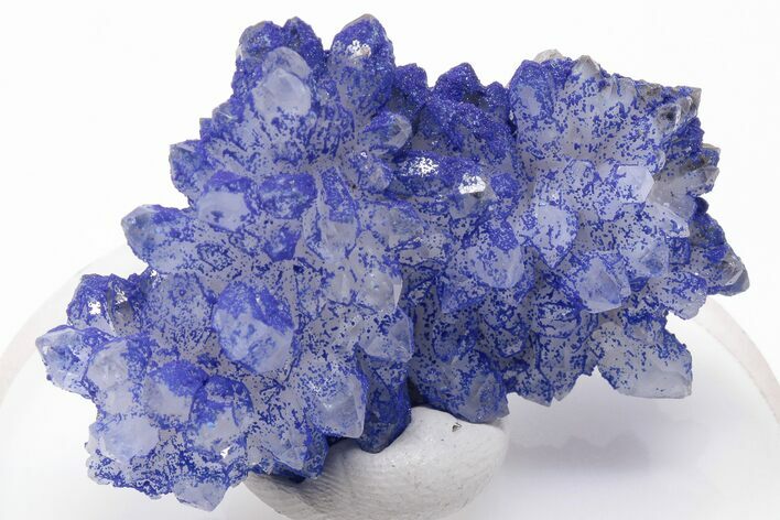 Vivid-Blue Azurite Encrusted Quartz Crystals - China #197100